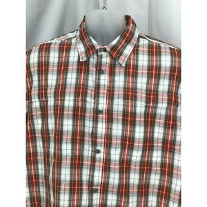 Wrangler Shorts Sleeve Shirts Red Brown White Size XLT